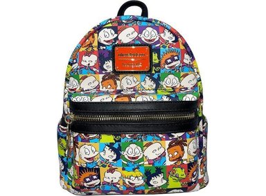 BOLSO HOMBRO LOUNGEFLY NICBK0051 NEGRO THE RUGRATS CON DOBLE CORREA MUJER DISEÑO EXCLUSIVO NICKELODEON