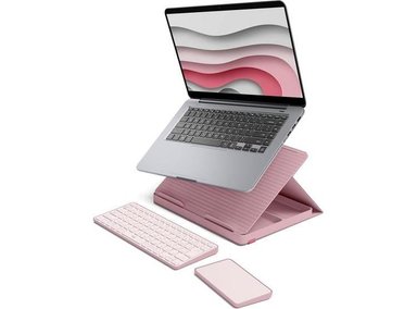KIT DE ESCRITORIO LOGITECH CASA CON SOPORTE PARA LAPTOP TECLADO INALÁMBRICO Y PANEL TÁCTIL COMPATIBLE CON VARIOS DISPOSITIVOS - 1