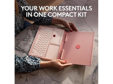 KIT DE ESCRITORIO LOGITECH CASA CON SOPORTE PARA LAPTOP TECLADO INALÁMBRICO Y PANEL TÁCTIL COMPATIBLE CON VARIOS DISPOSITIVOS - 2