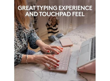KIT DE ESCRITORIO LOGITECH CASA CON SOPORTE PARA LAPTOP TECLADO INALÁMBRICO Y PANEL TÁCTIL COMPATIBLE CON VARIOS DISPOSITIVOS - 4