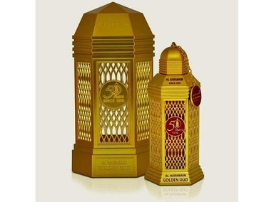 PERFUME UNISEX AL HARAMAIN GOLDEN OUD CON NOTAS DE TOMILLO, SÁNDALO Y ESPECIAS ÁMBAR