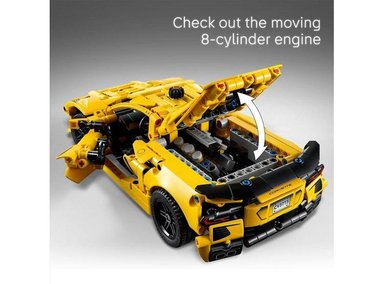 LEGO TECHNIC CHEVROLET CORVETTE STINGRAY, SET PARA CONSTRUIR Y EXHIBIR, IDEAL PARA JÓVENES AMANTES DE AUTOS - 2