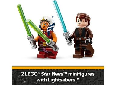 LEGO STAR WARS: AHSOKA'S INTERCEPTOR JEDI - JUGUETE CONSTRUCCIÓN NIÑOS, IDEAL REGALO CUMPLEAÑOS, EDAD 8+ - 4