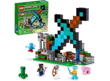 LEGO MINECRAFT THE SWORD OUTPOST 21244 CON CREEPER, GUERRERO, CERDO Y ESQUELETO PARA DIVERSIÓN DE VIDEOJUEGOS - 1