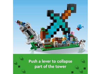 LEGO MINECRAFT THE SWORD OUTPOST 21244 CON CREEPER, GUERRERO, CERDO Y ESQUELETO PARA DIVERSIÓN DE VIDEOJUEGOS - 3
