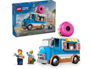 LEGO CITY CAMIÓN DE DONAS - JUGUETE PARA NIÑOS CON MINIFIGURAS Y ACCESORIOS, EXPANDE LA DIVERSIÓN Y CREATIVIDAD - 1