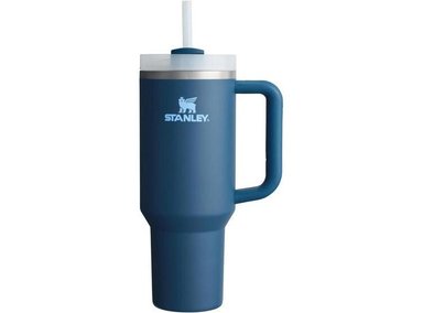 STANLEY QUENCHER H2.0 VASO CON ASA Y TAPA 3 POSICIONES, ACERO INOXIDABLE, SIN BPA, COLOR AZUL STARGAZE