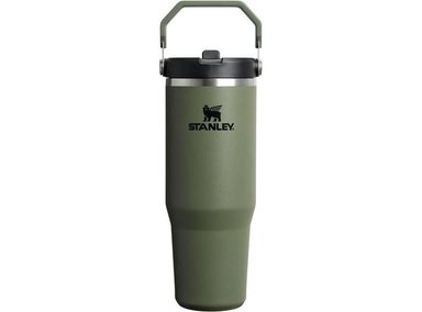 STANLEY ICEFLOW 2.0 TUMBLER CON TAPA GIRATORIA, PAJILLA ABATIBLE, RESISTENTE A FUGAS Y ACERO INOXIDABLE AISLADO