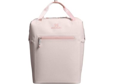 MOCHILA ENFRIADORA STANLEY MIDI ROSA, MANTIENE BEBIDAS FRÍAS HASTA 24H. DISEÑO PORTÁTIL Y RESISTENTE, PERFECTA PARA AVENTURAS