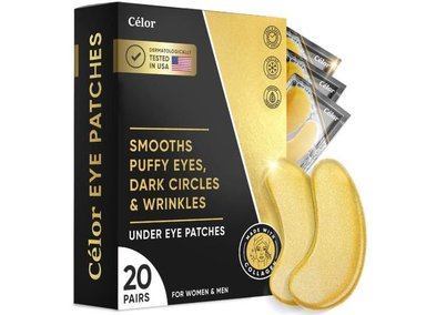 PARCHES CON ORO DE 24K PARA DEBAJO DE LOS OJOS, ELIMINAN OJERAS E HINCHAZÓN CON COLÁGENO Y AMINOÁCIDOS