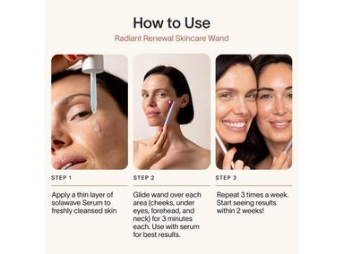 VARITA SOLAWAVE 4 EN 1 - MASAJE FACIAL, LUZ ROJA, CALOR Y CORRIENTE GALVÁNICA PARA REJUVENECIMIENTO - 4