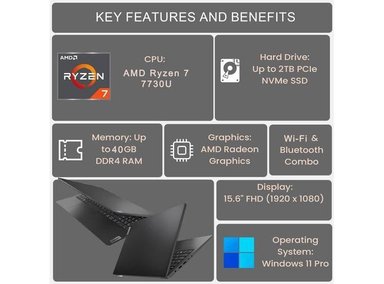 LAPTOP LENOVO V15 G4 ABP, RYZEN 7, 40GB RAM, 1TB SSD, WINDOWS 11 PRO - 3