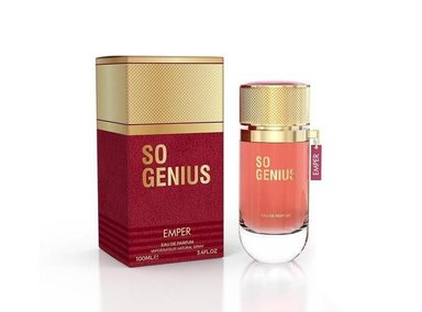 EMPER SO GENIUS PARA MUJERES, FRAGANCIA CON NOTAS DE FRAMBUESA, JAZMÍN Y AZAHAR PARA RESALTAR LA ESENCIA FEMENINA