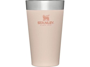 VASO DE CERVEZA STANLEY ADVENTURE DE ACERO INOXIDABLE APILABLE Y AISLADO EN COLOR PIEDRA CALIZA