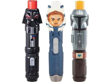 STAR WARS LIGHTSABER SQUAD 3-PACK CON MANDALORIAN,AHSOKA Y DARTH VADER-JUGUETES NIÑOS DESDE 4 AÑOS