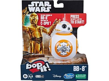 JUEGO BOP IT BB-8 DE STAR WARS, ELECTRÓNICA CON SONIDOS DE BB-8 Y VOZ DE C-3PO, DIVERSIÓN PARA NIÑOS DE 8 AÑOS EN ADELANTE