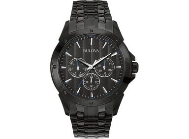 BULOVA RELOJ DE CUARZO PARA HOMBRE, MULTIFUNCIÓN, DÍA/FECHA, ESFERA NEGRA
