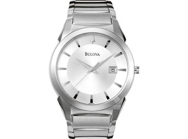 BULOVA RELOJ DE CUARZO CON CALENDARIO, ESTILO CLÁSICO PARA HOMBRE, ESFERA Y CORREA DE ACERO INOXIDABLE