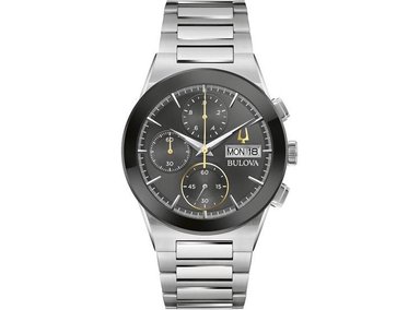 RELOJ BULOVA MILLENIA PARA HOMBRE, CRONÓGRAFO, DÍA/FECHA, ACERO INOXIDABLE Y CRISTAL DE BORDE A BORDE