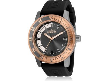 RELOJ INVICTA SPECIALTY: MOVIMIENTO DE CUARZO, CORREA DE SILICONA NEGRA, RESISTENTE AL AGUA HASTA 100 METROS