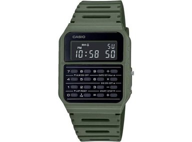 CASIO SERIE CA53W VINTAGE, CRONÓMETRO, CALCULADORA DE 8 DÍGITOS, RESISTENTE AL AGUA, DISEÑO DE RESINA