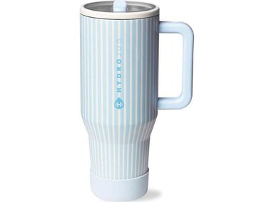 HYDROJUG TRAVELER, BOTELLA REUTILIZABLE CON ASA Y POPOTE, RESISTENTE AL CALOR Y FUGAS DE ACERO INOXIDABLE