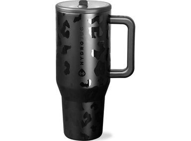 HYDROJUG TRAVELER, BOTELLA DE AGUA REUTILIZABLE CON POPOTE, ASA Y BASE DE GOMA RESISTENTE A FUGAS, ACERO INOXIDABLE