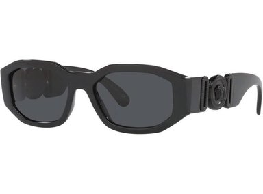 GAFAS DE SOL VERSACE CON MONTURA NEGRA Y LENTES GRISES OSCURAS PARA HOMBRE, PROTEGEN DEL SOL CON ESTILO