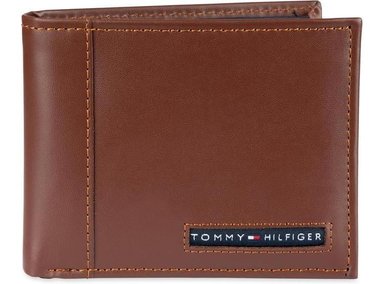 CARTERA TOMMY HILFIGER DE CUERO PARA HOMBRE CON VENTANA DE IDENTIFICACIÓN Y MÚLTIPLES RANURAS PARA TARJETAS