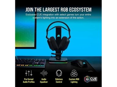 AURICULARES CORSAIR HS80 RGB WIRELESS PARA GAMING MULTIPLATAFORMA CON SONIDO INMERSIVO DOLBY ATMOS - 6
