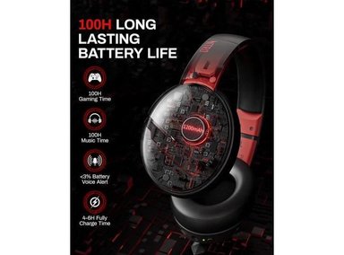 AURICULARES ACER INALÁMBRICOS PARA PS5/PS4/PC CON BATERÍA DE 100H, MICRÓFONO CLARO Y CONTROLADORES DINÁMICOS - 6