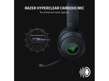 AURICULARES GAMING RAZER KRAKEN V3 X USB CON MICRÓFONO CARDIOIDE Y SONIDO ENVOLVENTE RGB - 3