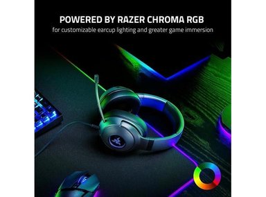 AURICULARES GAMING RAZER KRAKEN V3 X USB CON MICRÓFONO CARDIOIDE Y SONIDO ENVOLVENTE RGB - 6