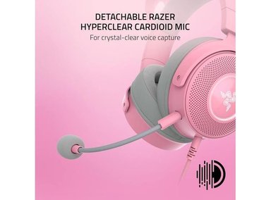 AURICULARES RAZER KRAKEN KITTY V2 PRO RGB: OREJAS INTERCAMBIABLES Y MICRÓFONO DESMONTABLE - 3