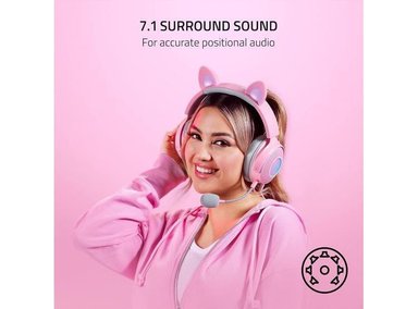 AURICULARES RAZER KRAKEN KITTY V2 PRO RGB: OREJAS INTERCAMBIABLES Y MICRÓFONO DESMONTABLE - 5