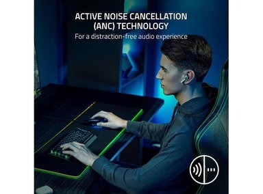 AURICULARES GAMING INALÁMBRICOS RAZER HAMMERHEAD HYPERSPEED CON ANC, BLUETOOTH 5.2 Y RGB PARA PS5 Y MÓVILES - 2