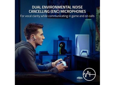 AURICULARES GAMING INALÁMBRICOS RAZER HAMMERHEAD HYPERSPEED CON ANC, BLUETOOTH 5.2 Y RGB PARA PS5 Y MÓVILES - 3