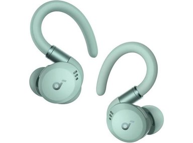 AURICULARES SOUNDCORE SPORT X20 ANKER: INALÁMBRICOS, GANCHOS AJUSTABLES, CANCELACIÓN DE RUIDO, VERDES - 1