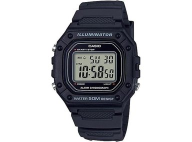 CASIO SERIE W218H, RELOJ DIGITAL PARA HOMBRE, 50M WR, CRONÓMETRO, CRONÓGRAFO, LED, TEMPORIZADOR Y ALARMA