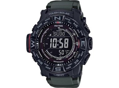 CASIO SERIE PRO TREK: RELOJ DIGITAL CON BRÚJULA, ALTÍMETRO, BARÓMETRO, ENERGÍA SOLAR Y RESISTENTE AL AGUA