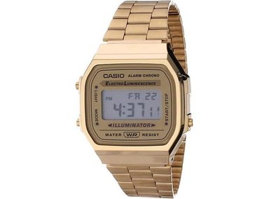 RELOJ DIGITAL CASIO VINTAGE A168 ESTILO RETRO CON RESISTENCIA AL AGUA Y CRONÓMETRO - 1