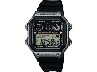 CASIO AE-1300WH-8AVCF RELOJ DIGITAL PARA HOMBRE CON TEMPORIZADORES Y RETROILUMINACIÓN LED