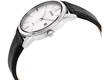 CITIZEN RELOJ PARA HOMBRE, DISEÑO CASUAL EN ACERO INOXIDABLE Y CUERO, MOVIMIENTO DE CUARZO, NEGRO, MODELO BI5000-01A - 3