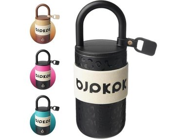 BJPKPK VASO AISLADO CON TAPA, PARA CAFÉ Y BEBIDAS, RESISTENTE A FUGAS, ACERO INOXIDABLE, DISEÑO LEOPARDO NEGRO