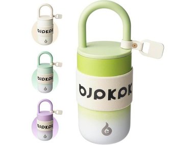 VASO DE CAFÉ BJPKPK CON ASA Y TAPA, ACERO INOXIDABLE, SOPORTE PARA BEBIDAS EN MOVIMIENTO