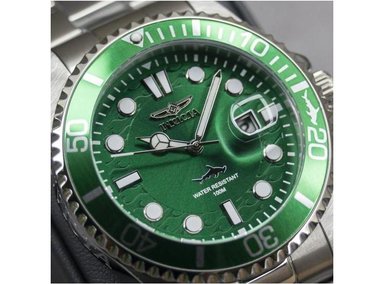 RELOJ INVICTA PRO DIVER, MODELO 30020, CORREA DE ACERO INOXIDABLE, FUNCIONAL Y RESISTENTE AL AGUA, ESFERA VERDE - 3