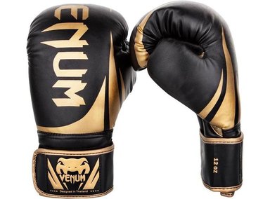 GUANTES DE BOXEO VENUM CHALLENGER 2.0 EN COLOR NEGRO Y DORADO, CÓMODOS Y SEGUROS PARA ENTRENAMIENTO EFICAZ
