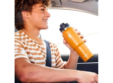 HYDRO FLASK BOTELLA DE VIAJE CON TAPA FLEXIBLE, AISLANTE DE DOBLE PARED, COLOR FOSSIL BROWN - 5