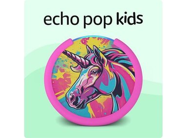 AMAZON ECHO POP KIDS DISEÑADO PARA NIÑOS INCLUYE CONTROL PARENTAL Y 6 MESES DE AMAZON KIDS+, DISEÑO UNICORN - 1