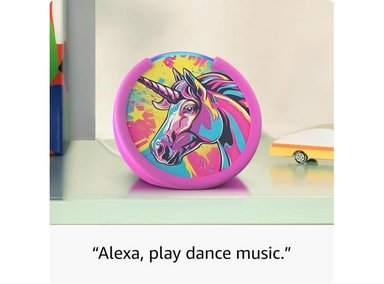 AMAZON ECHO POP KIDS DISEÑADO PARA NIÑOS INCLUYE CONTROL PARENTAL Y 6 MESES DE AMAZON KIDS+, DISEÑO UNICORN - 2
